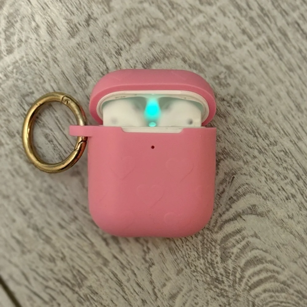 Stoney Clover Lane Pink Earbuds Case with Gold Keyring - Picture 2 of 4